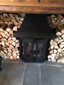 Logs round stove 5