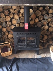 Logs round stove - Mark Hagon